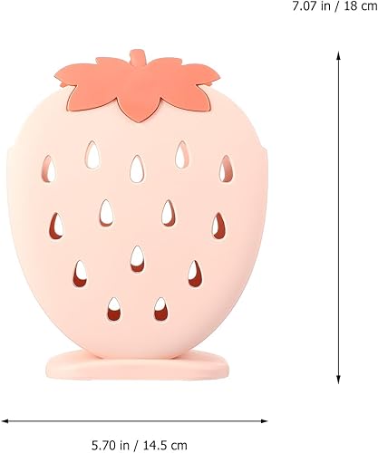 Miniatura 3 de Cesta de plástico rosa para colgar y secar utensilios de encimera, soporte de cubiertos de doble uso para almacenamiento y organización de cocina,