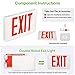 Hykolity LED Exit Sign, Red Letter Emergency Exit Lights, 120V-277V Universal Mounting Double Face - 4 Pack