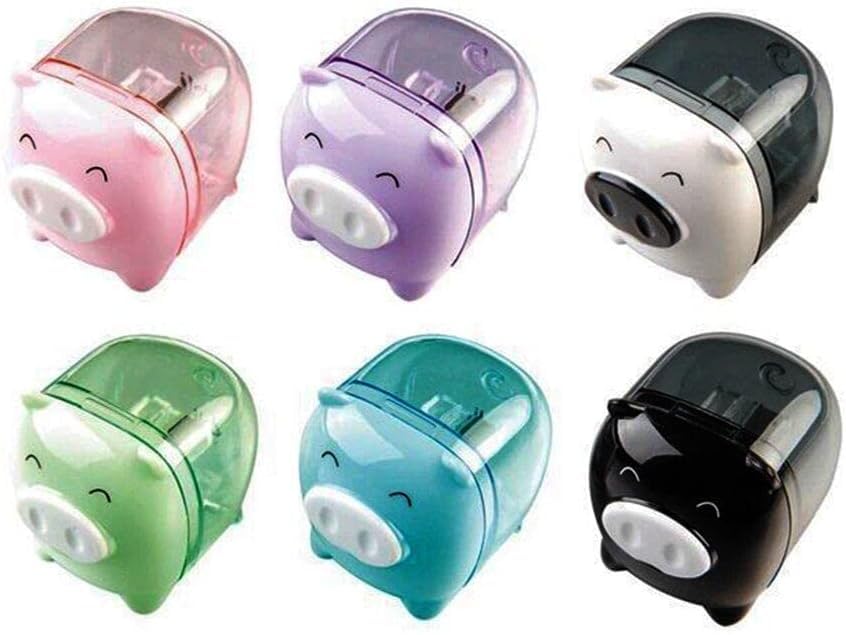 Pencil Sharpener Cute Pig Shaped Office Machine Manual Pencil Sharpener Super Light Weight Waste Storage New Semester Series Children Office Products