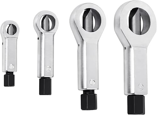 Miniatura 6 de Ambienceo - Juego de 4 herramientas extractoras de tuercas de acero inoxidable, 4 piezas, protección de 0.354 in a 1.417 in, redondeadas o dañadas,