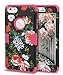 iPhone 6S Plus Case,iPhone 6 Plus Case,TOPSKY[Heavy Duty]Three Layers Rugged Armor Shockproof Soft Silicone Anti-Scratch Hard PC Hybrid Protective Case for iPhone 6 Plus/6s Plus,Flower 2 Hot Pink