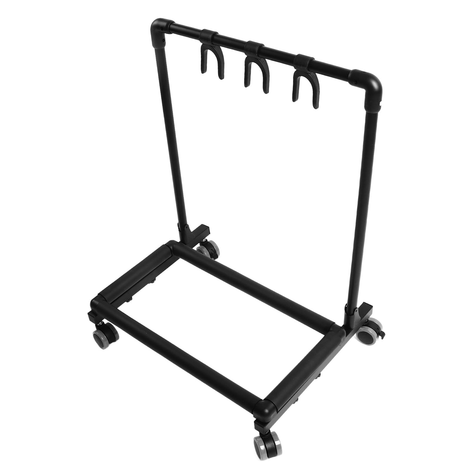 Semme Supporto Multi-Chitarra con Ruote Supporto per Rack per Chitarra in Metallo EVA per Chitarre Elettriche, Acustiche e Folk Salvaspazio Espositore Multiplo per per Negozi, Studi, Uso Domestico