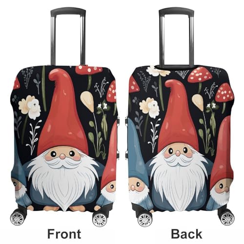 Cute Gnomes Luggage Cover, Washable Elastic Suitcase Cover Protector Fit 18-32 Inch Luggage3