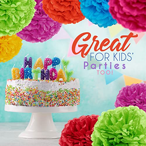 Epiqueone 20-Piece Tissue Paper Pom Poms Party Kit - Add A Splash Of Rainbow Colors To Your Celebrations! Perfect For Birthday, Bridal Shower, Baby Shower, Wedding, Anniversary & Graduation #TOP5