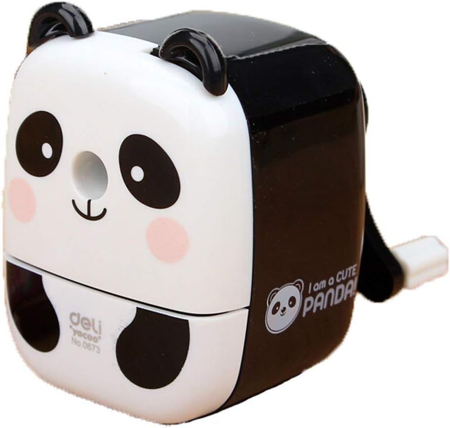 Creative Gift Lovely Panda Hand Rotating Pencil Sharpener For Office Classroom