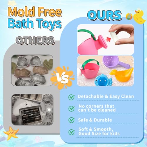 Badewannenspielzeug Badespielzeug Baby ab 1 2 3 4 Jahr Wasserspielzeug Badewannen Spielzeug Kinder Pool Spielzeug Planschbecken Baby Spielzeug ab 1 2 3 Jahr 10 Stück Badespielzeug ( Zufällige Farben )