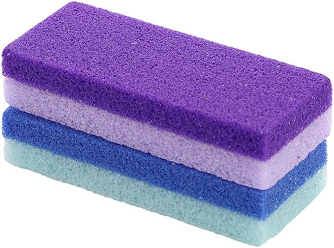 WELANGBN Foot Pumice Stone for Feet Hard Skin Callus Remover and Scrubber (Pack of 2) (Blue&Purple)