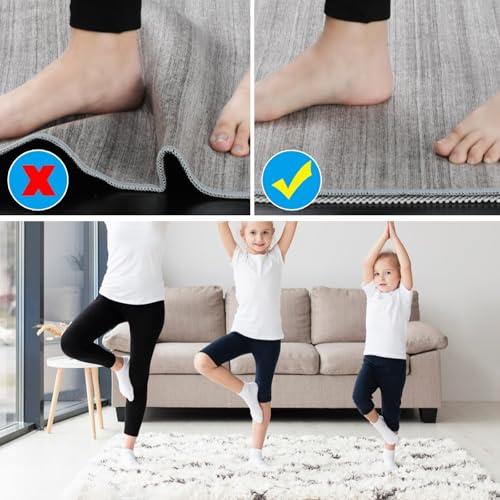 Bekeify 200 x 200 CM Rug Gripper Anti Slip Rug Underlay 6.6 x 6.6 Feet Non Slip Grip Matting PVC Cuttable Carpet Liner Pad for Area Rugs Under Carpet Anti Skid Mat for Laminate Wooden Hard Floors - Image 4