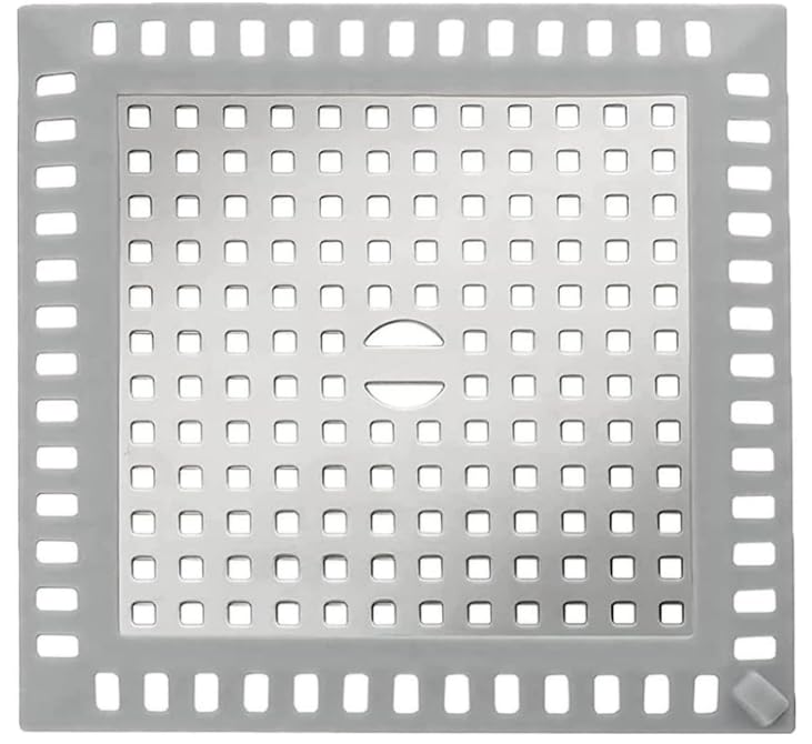 Tapa Desague Ducha Rejilla Desague Ducha Tapa Desague Plato Ducha Cuadrado Rejilla Acero Inoxidable Plato Ducha Rejilla Plato Ducha para Baño, Cocina, Fregadero y Más (12,5 cm x 12,5 cm)