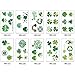 St. Patrick's Day Tattoos – 10 Sheets Encci Temporary Shamrock Tattoos 10 Set For St.Paddy's day Irish Tattoo Sticker Clover Tattoos Parade Party Favors Decorations