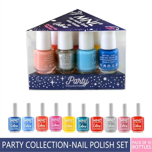 Image of MNL Glossy Mini Nail Polish Set Party Collection Highly Pigmented & Long-Lasting Nail Enamels, 4.5ml Each Chip-Resistant, Ideal for Nail Art 10pcs