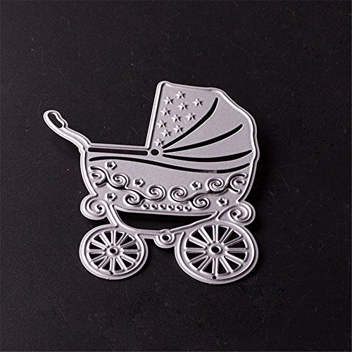 Dream_light Metal Cutting Dies Stencil Template Mould for DIY Scrapbooking Photo Album Paper Card Making Embossing Craft Wedding Party Decoration, Best Gift for Children (Baby Carriage) - Thumbnail 4