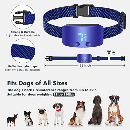 image for NBJU Bark Collar for Dogs,Rechargeable Anti Barking Training Collar wi