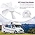 mznowsea 6" RV Vent Fan Blades Replacement, 12V D-Shaft RV Bathroom Vent Fan Fits for Bathroom RV Camper Roof Vents & Range Hoods