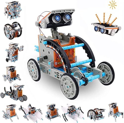 ACELIFE STEM - Robot Solar 12 en 1, Kit Educativo de Ciencia, Juguete de Construcción para Niños de 8 a 12 Años, Regalo de Cumpleaños, Alimentado por Energía Solar