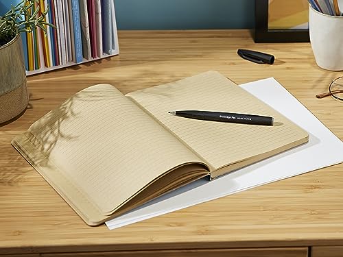 Pentel Arts Bold Colours Water Based Brush Sign Pen | Ideal For Modern Calligraphy & Decorative Writing | Black, Pack of 1 (SES15C) - Image 2