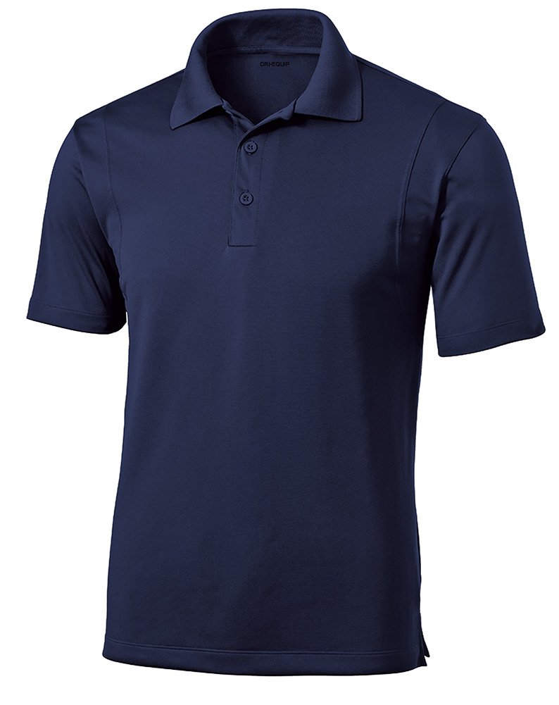 Joe's USA DRI-Equip Mens Tall Moisture Wicking Micropique Golf Polo - 3XL Tall (True Navy)