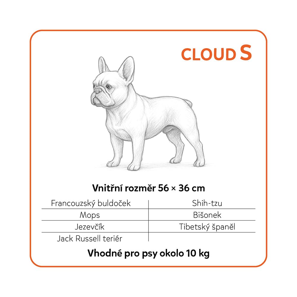 Orthopädisches Hundebett Cloud – Komfortable Hundematte mit Memory-Schaum, Abnehmbarer Bezug & Rutschfester Unterseite – 4 Größen (XS–L) & 4 Farben (S 80x60 Dusty Pink)