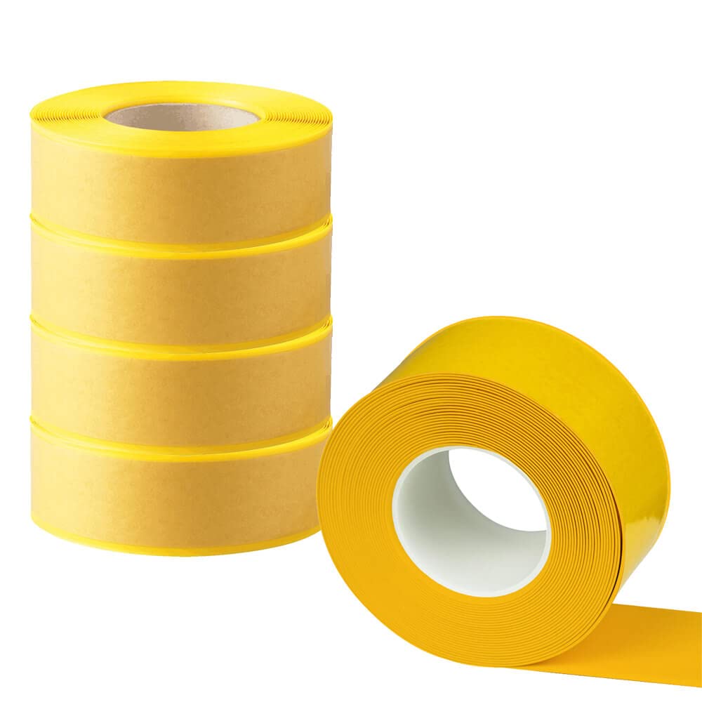 BIGPACK 5 x Bodenmarkierungsband Extra stark, gelb, PVC, 5 cm, 10 m/Rolle aus Folie, Art.-Nr. 609367 | Bodenmarkierungsband | Fahrbahnmarkierungsband | Warnmarkierungsband