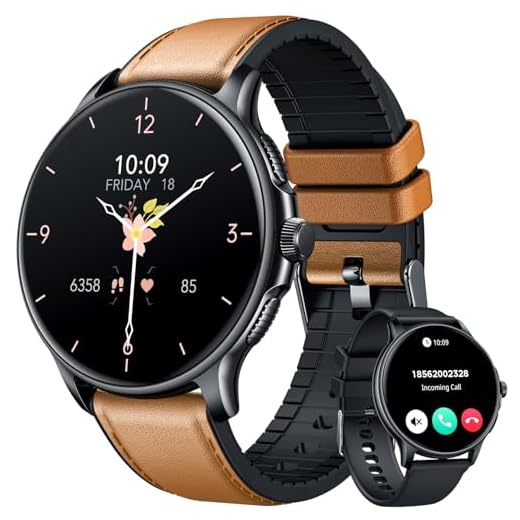 Smartwatch Hombre Reloj Inteligente con Llamadas - 1.43" Redondo AMOLED Pulsera de Actividad Pulsometro Tensión Arterial Sueño Podometro Deportivo Smart Watch Men IP68 Impermeable para Android iPhone