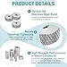 MECCANIXITY 2 Pcs M10 Flat Knurled Thumb Nuts, 304 Stainless Steel Flat Head Diamond Knurled Through Hole Lock Adjusting Nuts Fasteners for Electronic, Machine, D16 x H20mm