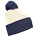 Beechfield Snowstar Duo Two-Tone Winter Beanie Hat (One Size) (Off White/French Navy)