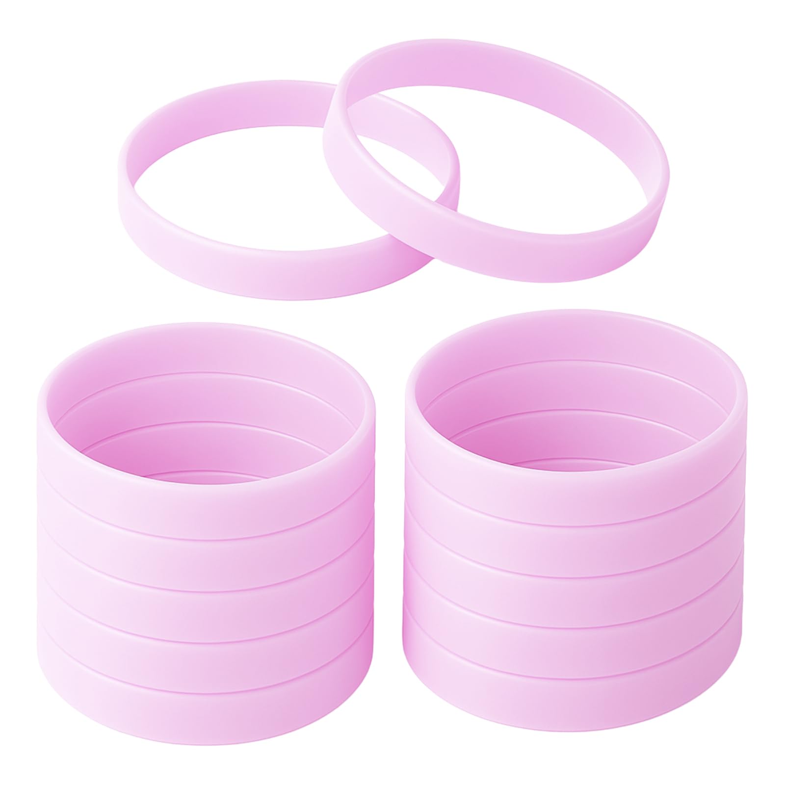 GOGO 100 Pezzi Braccialetti Silicone Personalizzabili, Braccialetti Sottili in Silicone per Adulti, Braccialetti Gomma Accessori per Feste