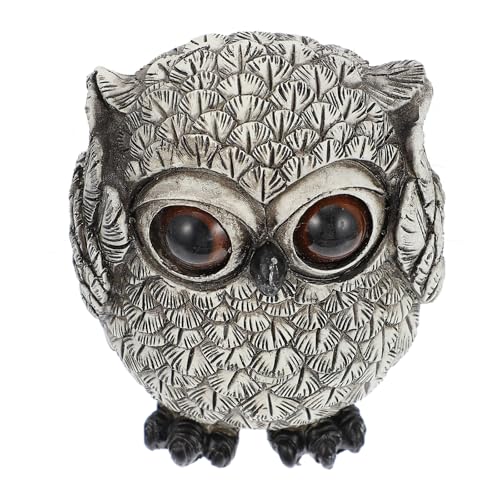 PRETYZOOM Statuette Hibou en Résine Grosse Taille, Ornement de Bureau et Décoration Intérieure Créative pour Salon, Chambre, Jardin – Décor Chic et...