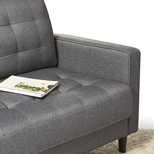ZINUS Benton Sofa Couch / Grid Tufted Cushions / Easy, Tool-Free Assembly, Dark Grey - Image 4