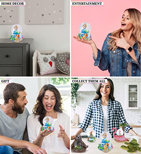 Cota Global Mermaid Stone Snow Globe - Sparkly Water Globe Figurine With Sparkling Glitter, Collectible Novelty Ornament For Home Decor, For Birthdays, Christmas, And Valentine's Day #TOP2