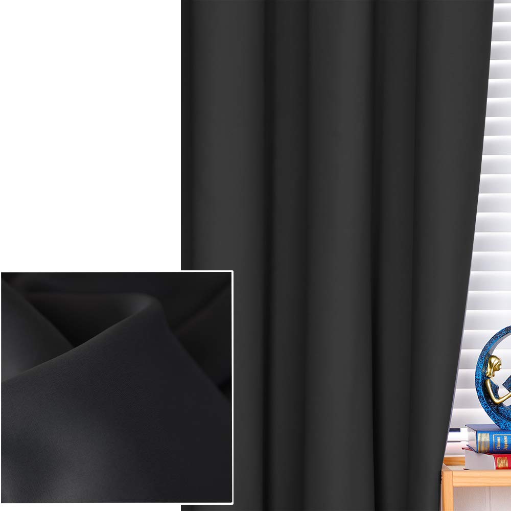 Rideau Séparation Noir PANOVOUS 457x244 Cm - Occultant Intimité