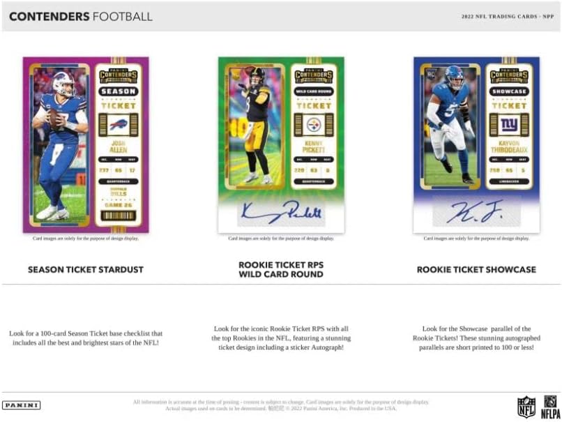Vista 4 de NEW 2022 Panini CONTENDERS Football Cards FACTORY SEALED JUMBO FAT PACK w 22 Cards! - Plus Custom Novelty Mahomes Card Pictured