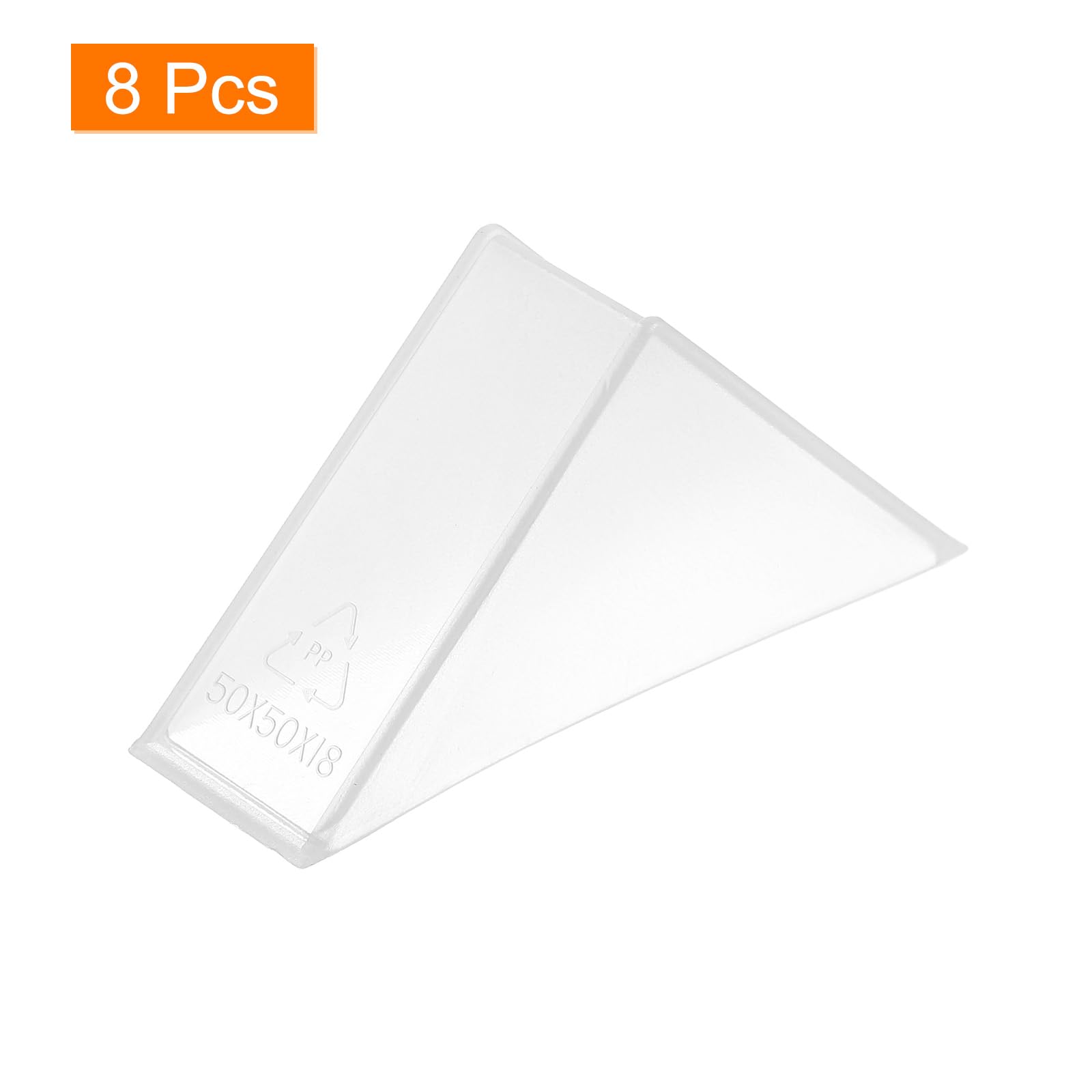 uxcell Lot de 8 protections d'angle en plastique - 18 x 70 mm - Angle droit - Pour la protection des coins du verre, du miroir, du carrelage - Blanc