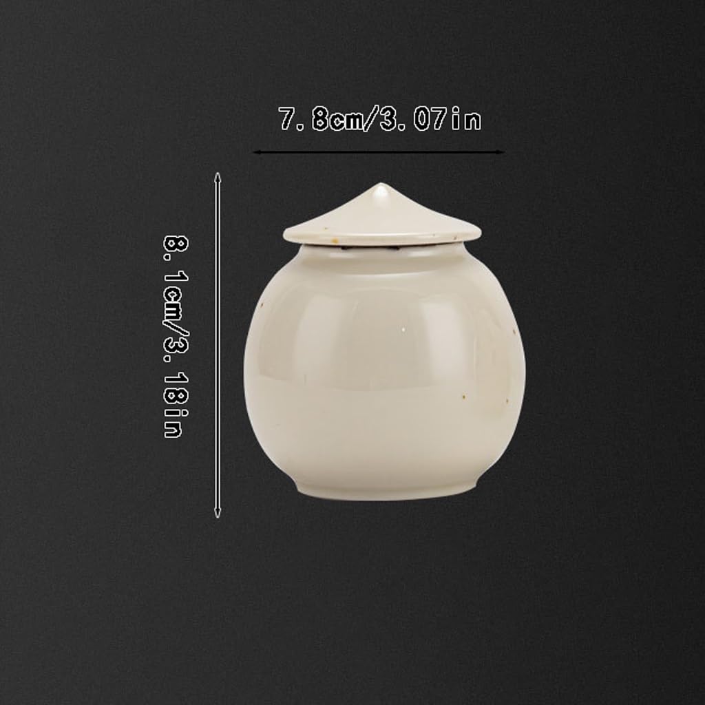Juego De Té Lata de té Retro, Lata de Almacenamiento de té de cerámica for el hogar, Lata sellada de Doble Capa a Prueba de Humedad, Lata de Almacenamiento de té portátil Tarro para Guardar Té