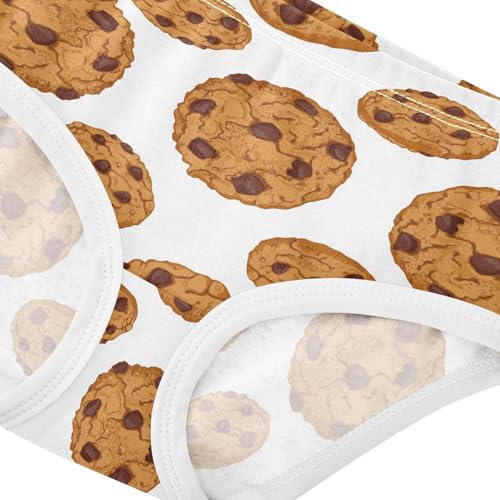 Girls Underwear Soft Cotton Chocolate Chip Cookies Kids Panties in Sizes 2/3t, 4t, 5t, 6 and 84