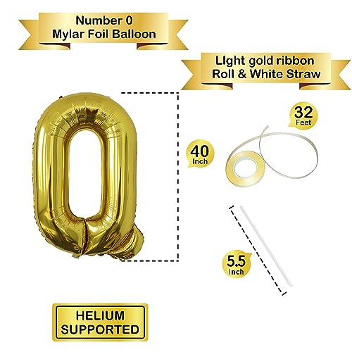 Image of Letter Balloons Gold Party Balloon - 40 Inch Large Gold Letter Q Balloon, Letter Balloon Birthday Decorations, Balloon for Women Men Anniversary Party Decorations Supplies