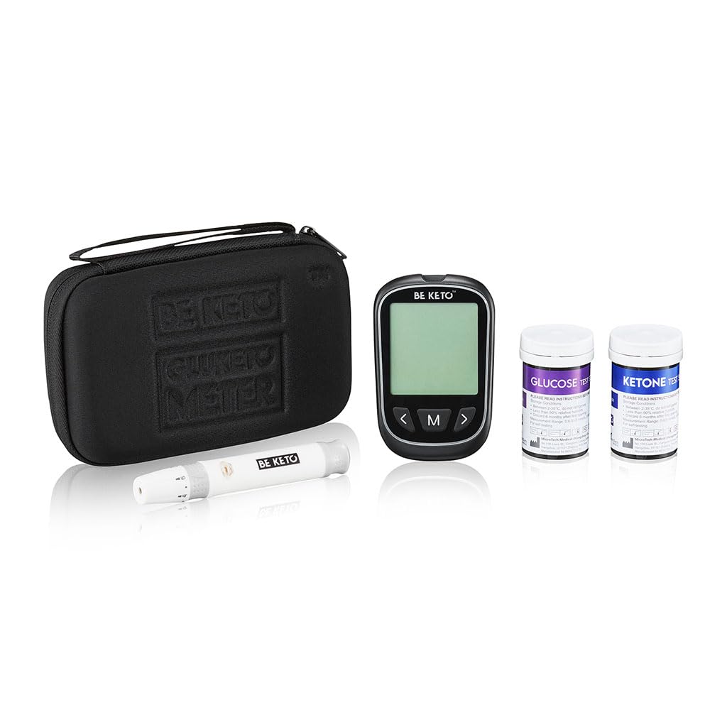 GluKeto Meter - misuratore di glucometro e chetometro (kit di avviamento)