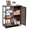 COSTWAY Industriële dressoir, keukenkast met 3 open rekken, badkamerkast, opbergkast, vrijstaande kast, voor badkamer…
