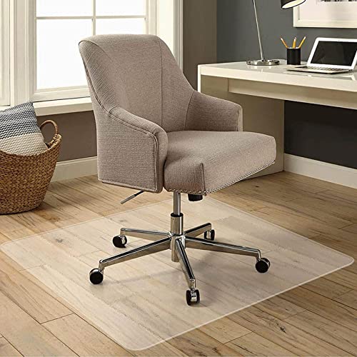 Office Desk Chair Pad For Hardwood Floors Transparent Office Chair Floor Protector Heavy Duty Desk Chair Mat For Hardwood Floor 2Mm Thick Floor Mat Pvc Desk Mat For Carpet Anti-Scratch ( Color : Clear #TOP1