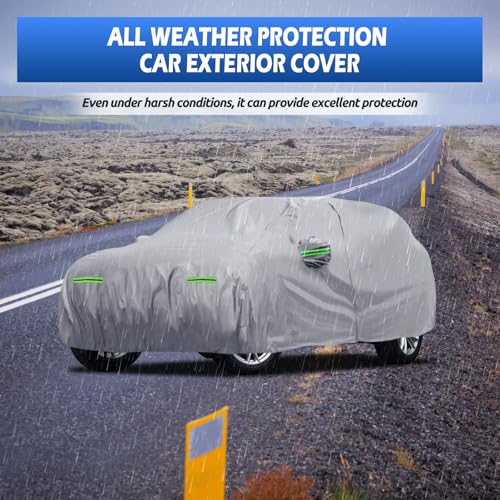 Image of Car Cover Fit for BMW X3 /X3 M 2011-2026, Migaven Waterproof Full Exterior Cover Sun Rain Protection with Door Zipper and Cotton Lining, Silver