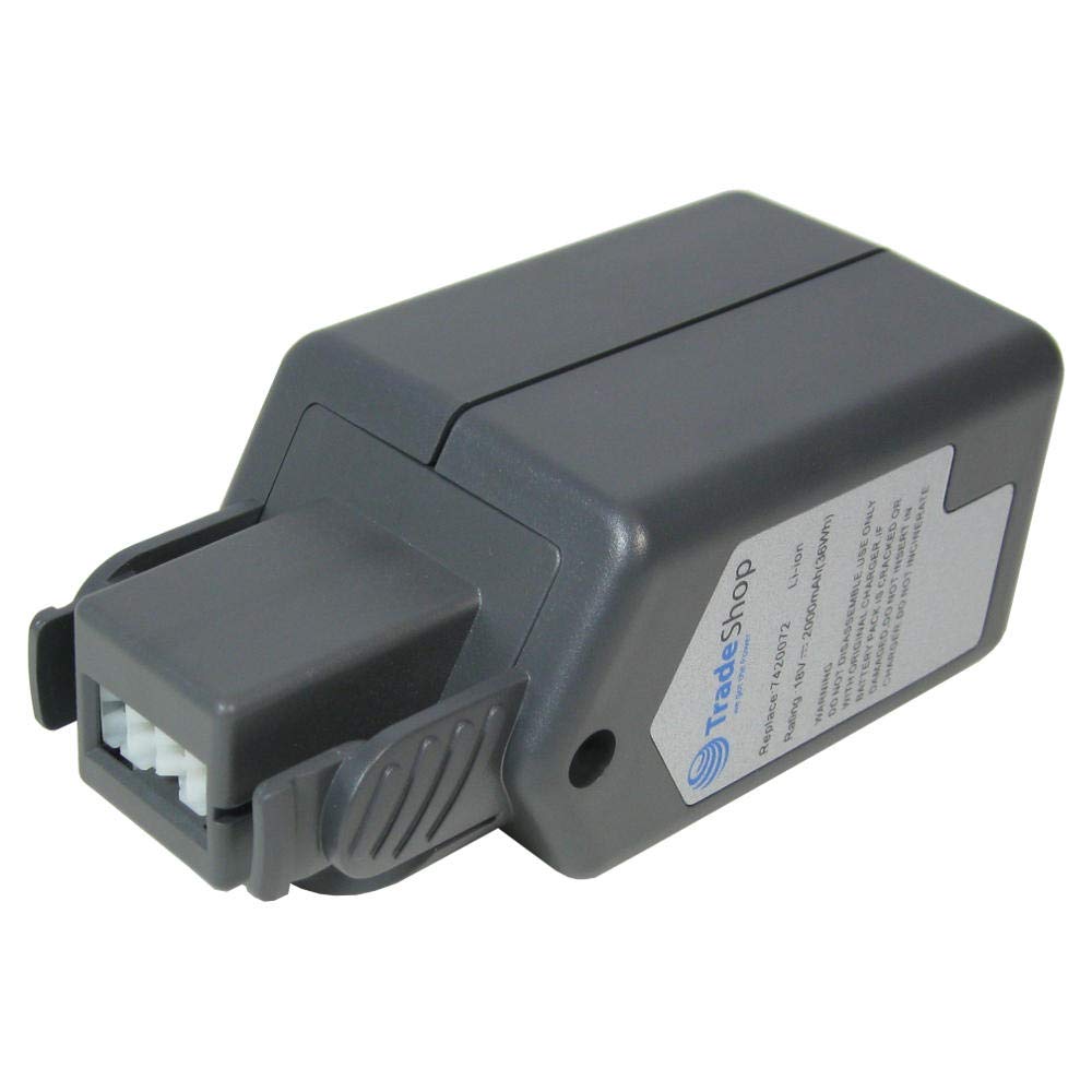 Trade-Shop Premium akumulator 18 V 2000 mAh litowo-jonowy zastępuje Wolf Power Pack 3, 7420072, 7420090 do podkaszarki LI-ION Power GT 815, GTB 815, akumulatorowe nożyce do żywopłotu LI-ION Power HSA 45 V (7 42000 0)