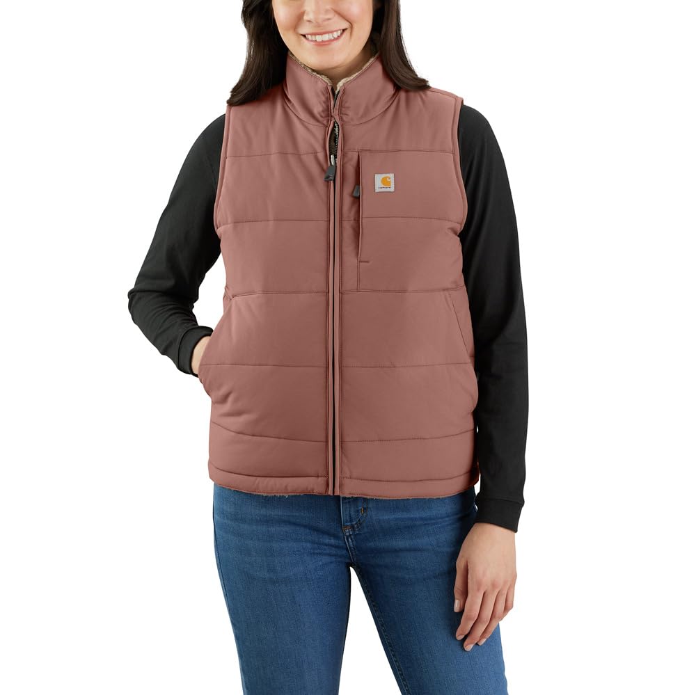 Carhartt Women's Brown Relaxed Fit Midweight Utility Vest
