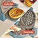 bella Flip-n-Store Waffle Maker, EverGood™ Ceramic Nonstick Coating, Fits-anywhere™ Kitchenware, Power Indicator Light & Touch Handle, 7” Wide & 1