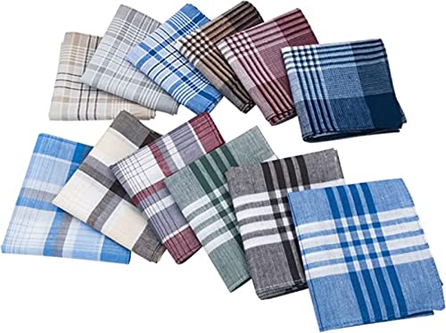 Men's Handkerchiefs 100% Cotton Handkerchief with Check2