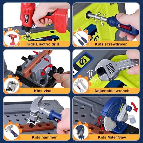 132-Piece Kids Tool Bench Set