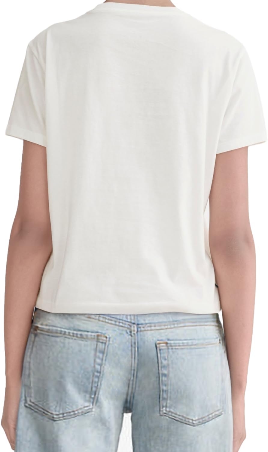 MetHera Women's 100% Cotton Crew Neck T-Shirt - Soft Relaxed Fit Box Cut Casual Tee - Image 2