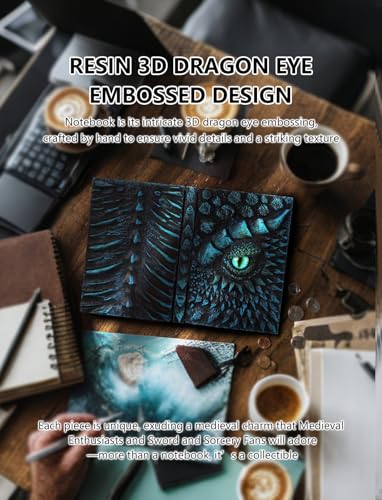 Journal œil de dragon 3D carnet de notes relief pour organiser vos récits