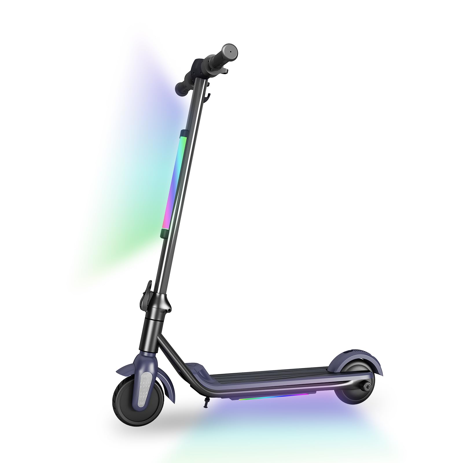 Electric Scooter for Kids 6-12 Years,Folding Electric Scooter,Two Kinds of Brakes,Range 5-8KM,Max Speed 14KM/H,Rainbow Lights,LED Lights,Kids Electric Scooter