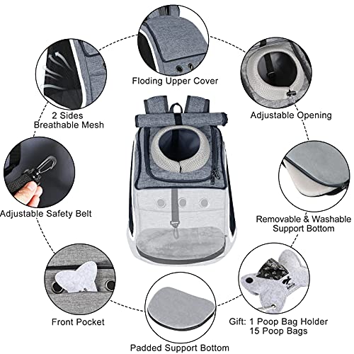 Dog Cat Backpack Carrier for Small Dogs and Cats, Safer Multifunctional Pet Backpack Carrier for Hiking, Walking… - Image 4