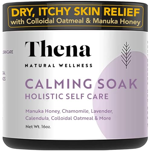 Organic Bath Soak Extra Hydrating with Colloidal Oatmeal & Manuka Honey, Ultra Calming Gentle Relief for Dry Irritated Itchy Eczema Skin, Bath Therapy Skin Care Products for Adults, Kids & Babies